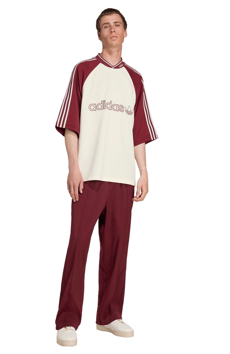 adidas Premium Logo 3-Stripes Jersey, Alternate, color, Cream White