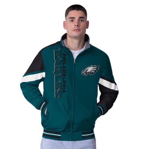 G-iii Extreme Midnight Green Philadelphia Eagles Strong Arm Reversible Full-zip Jacket