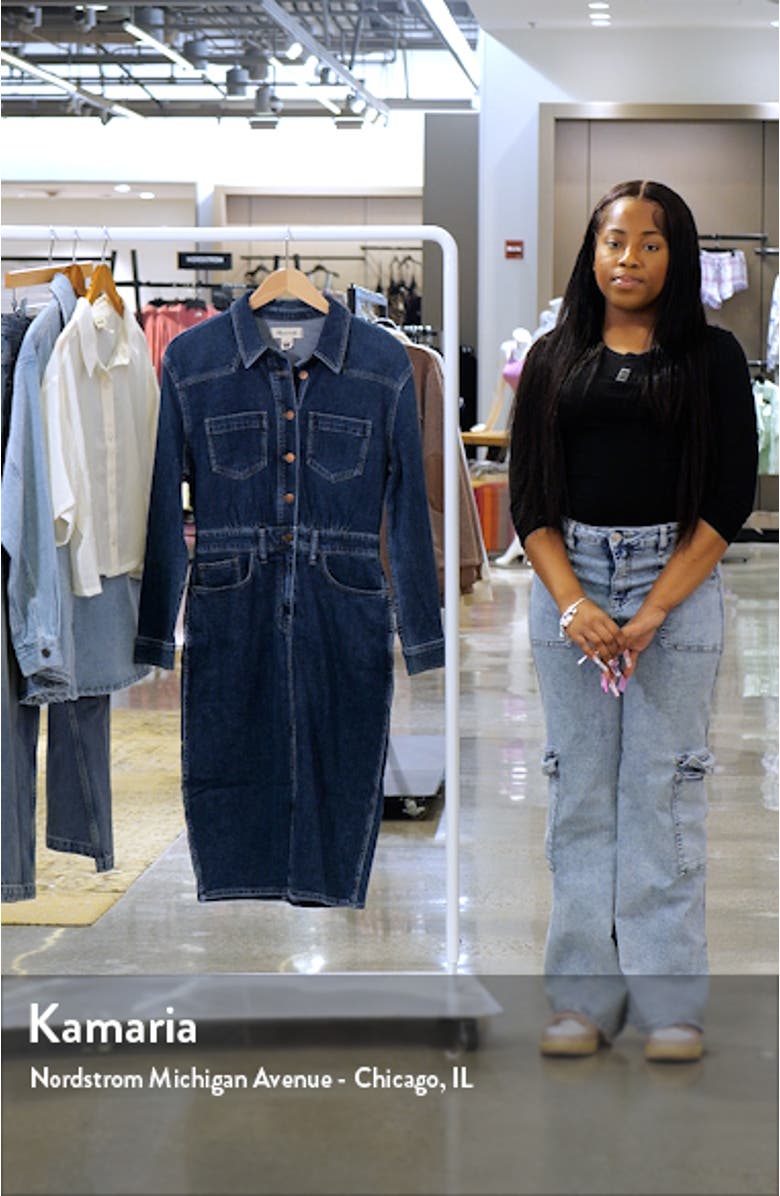 Western Long Sleeve Denim Shirtdress, sales video thumbnail