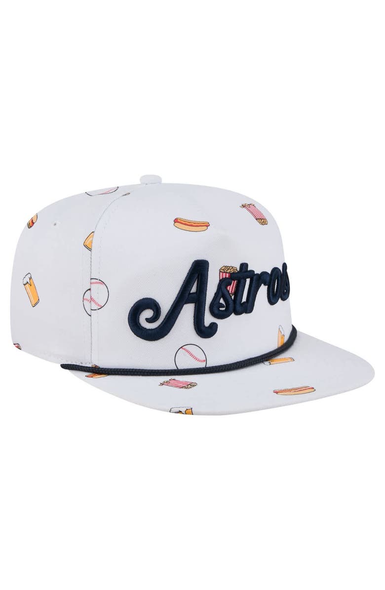 New Era Men's New Era White Houston Astros Team Cheer Rope 19TWENTY Adjustable Hat, Alternate, color, White