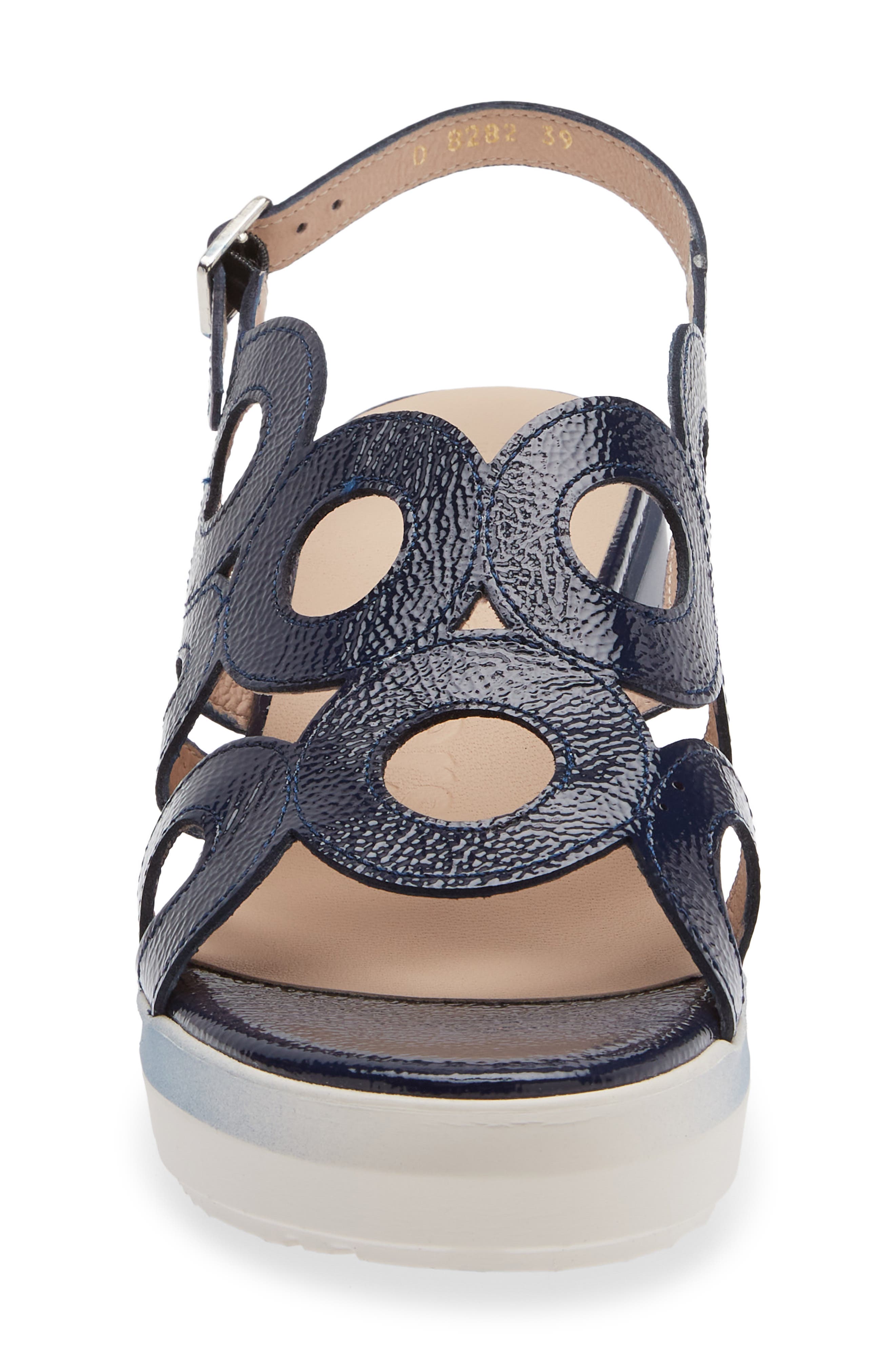 Slingback Platform Slide Sandal, Alternate, color, LACK BALTIC
