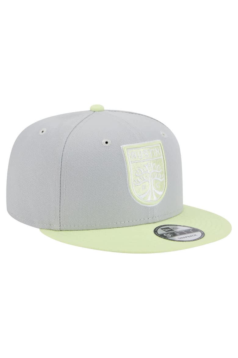 Men's New Era Gray Austin FC Color Pack Two-Tone 9FIFTY Snapback Hat, Alternate, color, Gray