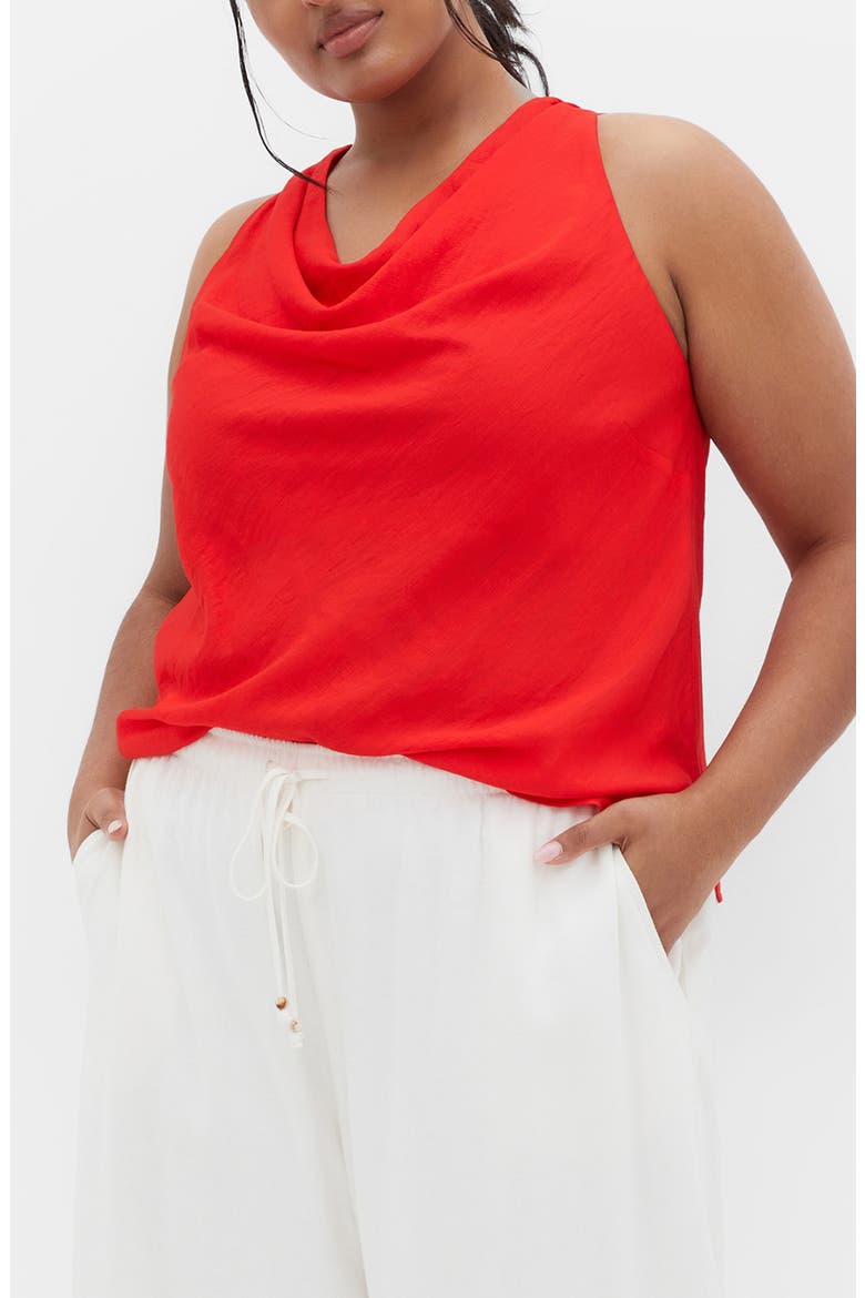 Paloma Sleevless Top, Main, color, RED
