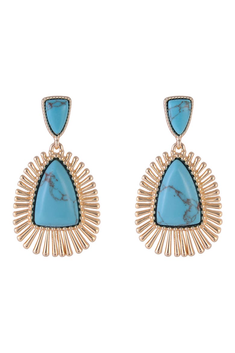 Resin Drop Earrings, Alternate, color, TURQUOISE