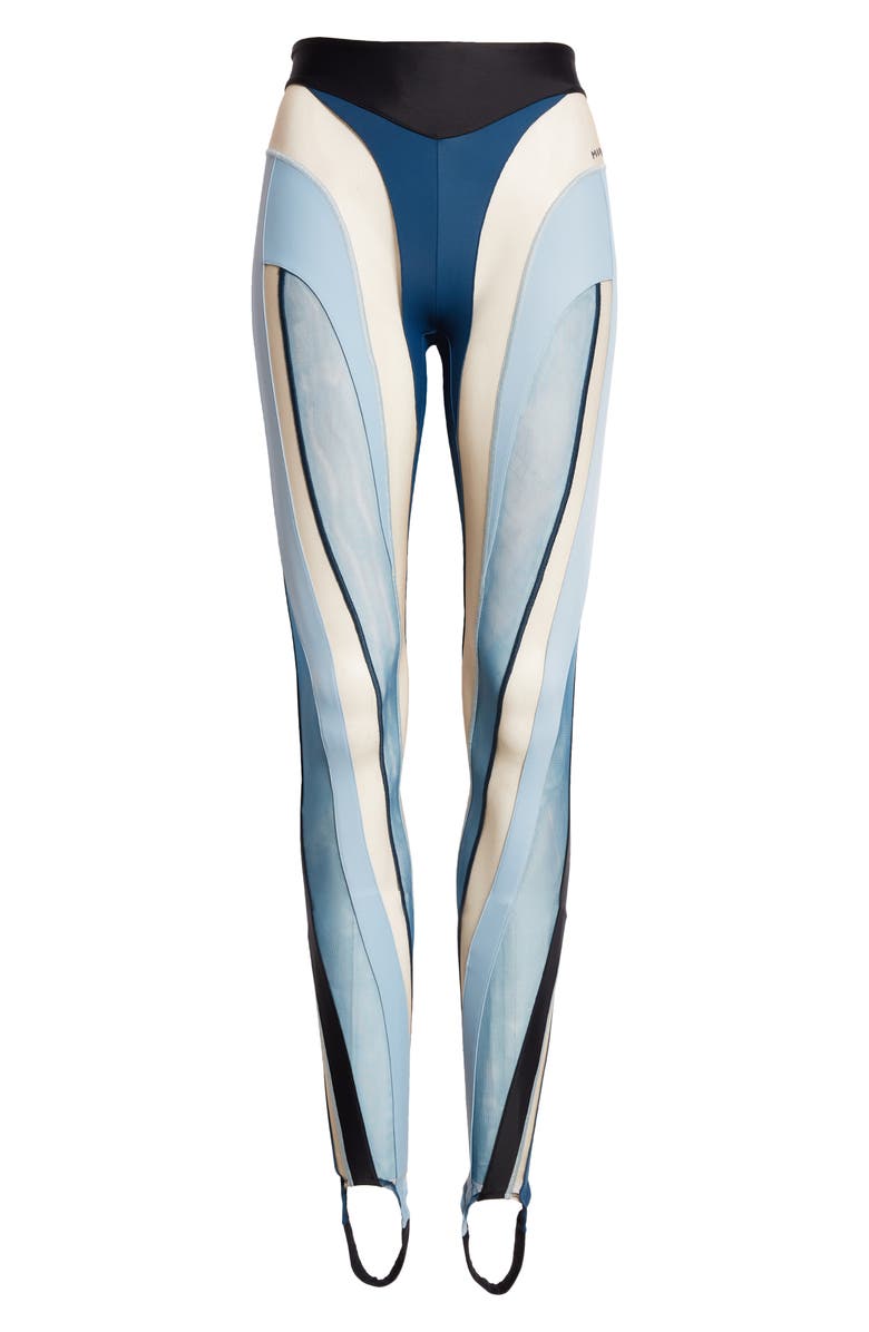 MUGLER Multicolor Mesh Panel Leggings, Main, color, 