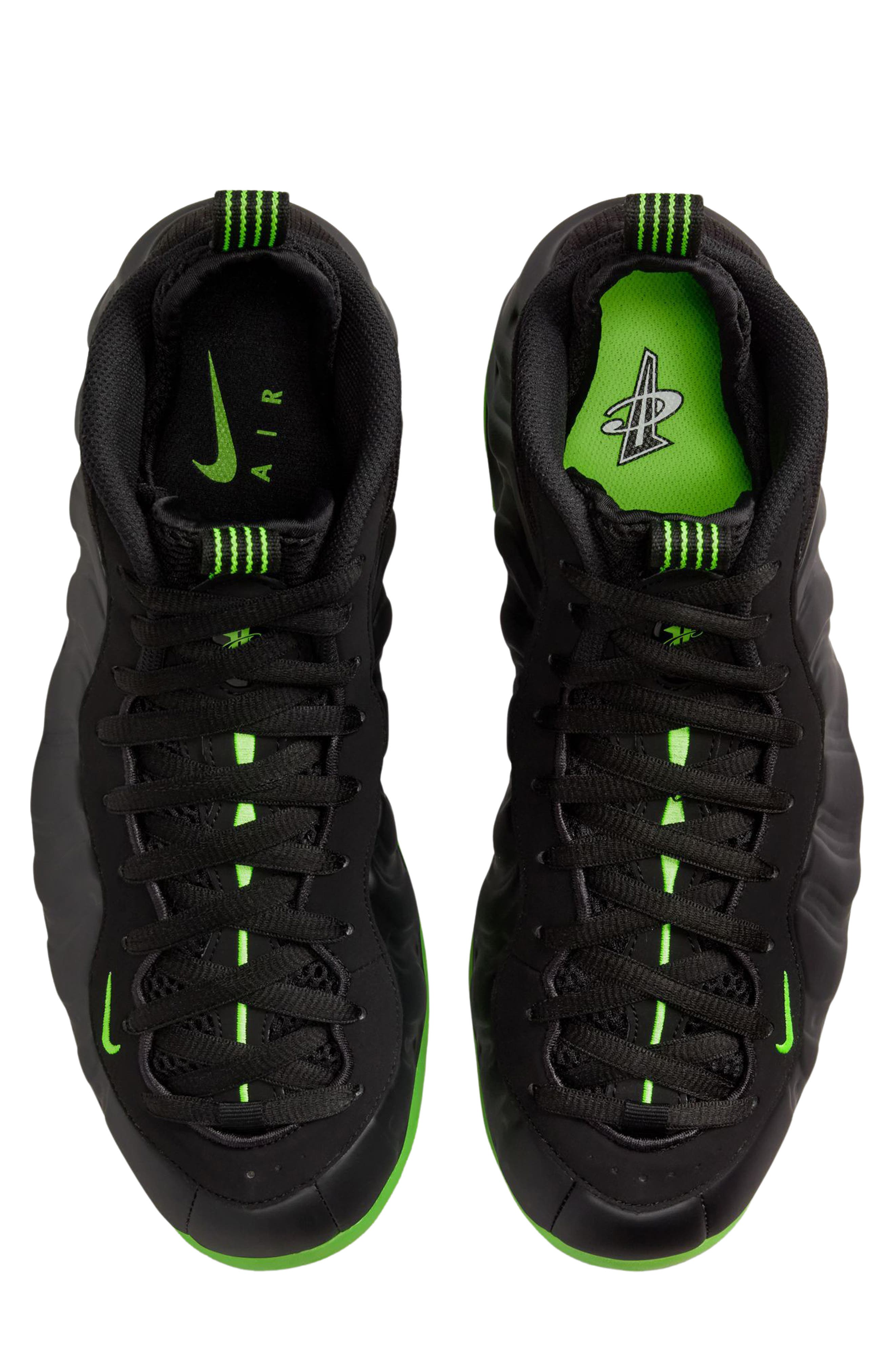 Air Foamposite One Basketball Sneaker, Alternate, color, 001 BLACK/VOLT