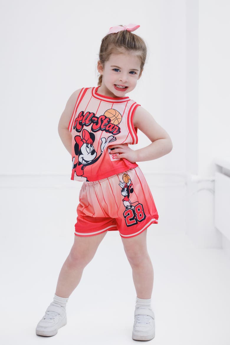 Minnie Mouse Athletic Tank Top & Shorts Set, Alternate, color, Red