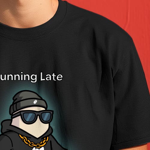 Dalix Mens Running Late Tee In Black
