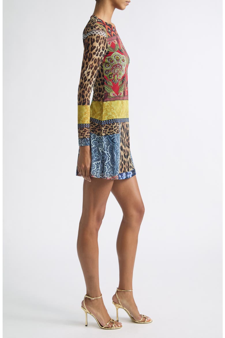 Delora Long Sleeve Minidress, Alternate, color, OFF THE GRID