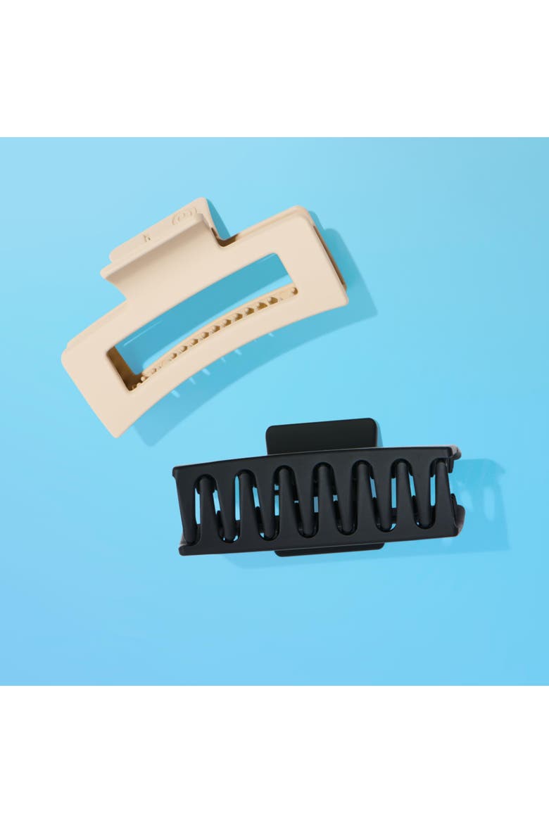 Rectangle Extra Grip Claw Clip, Alternate, color, Beige