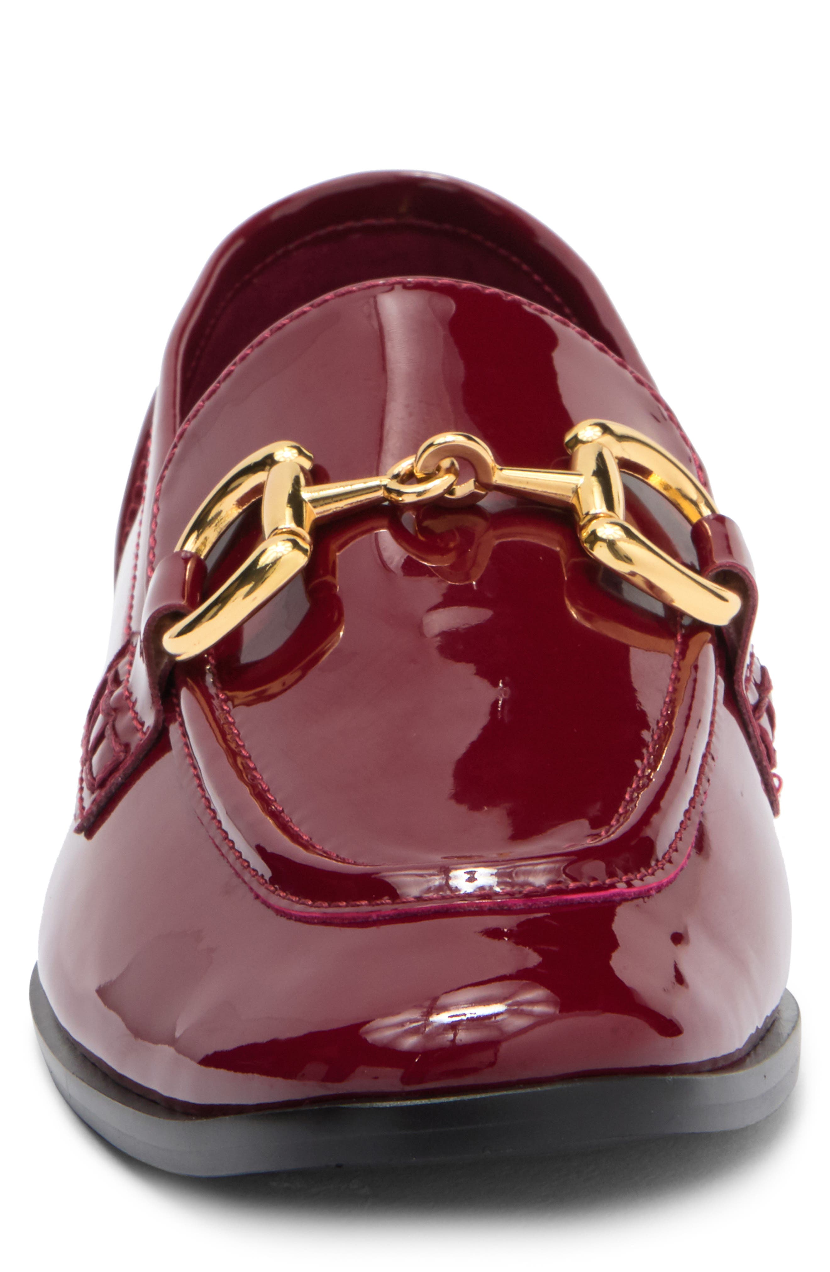 Jeffrey Campbell Addie Bit Loafer, Alternate, color, Cherry Red Patent-Gold