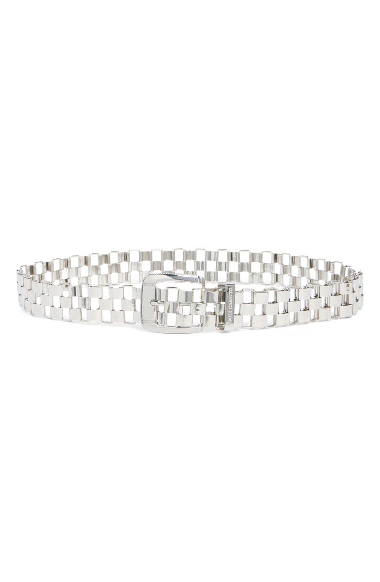 Vince Camuto Large Link Metal Mesh Belt, Main, color, Silver