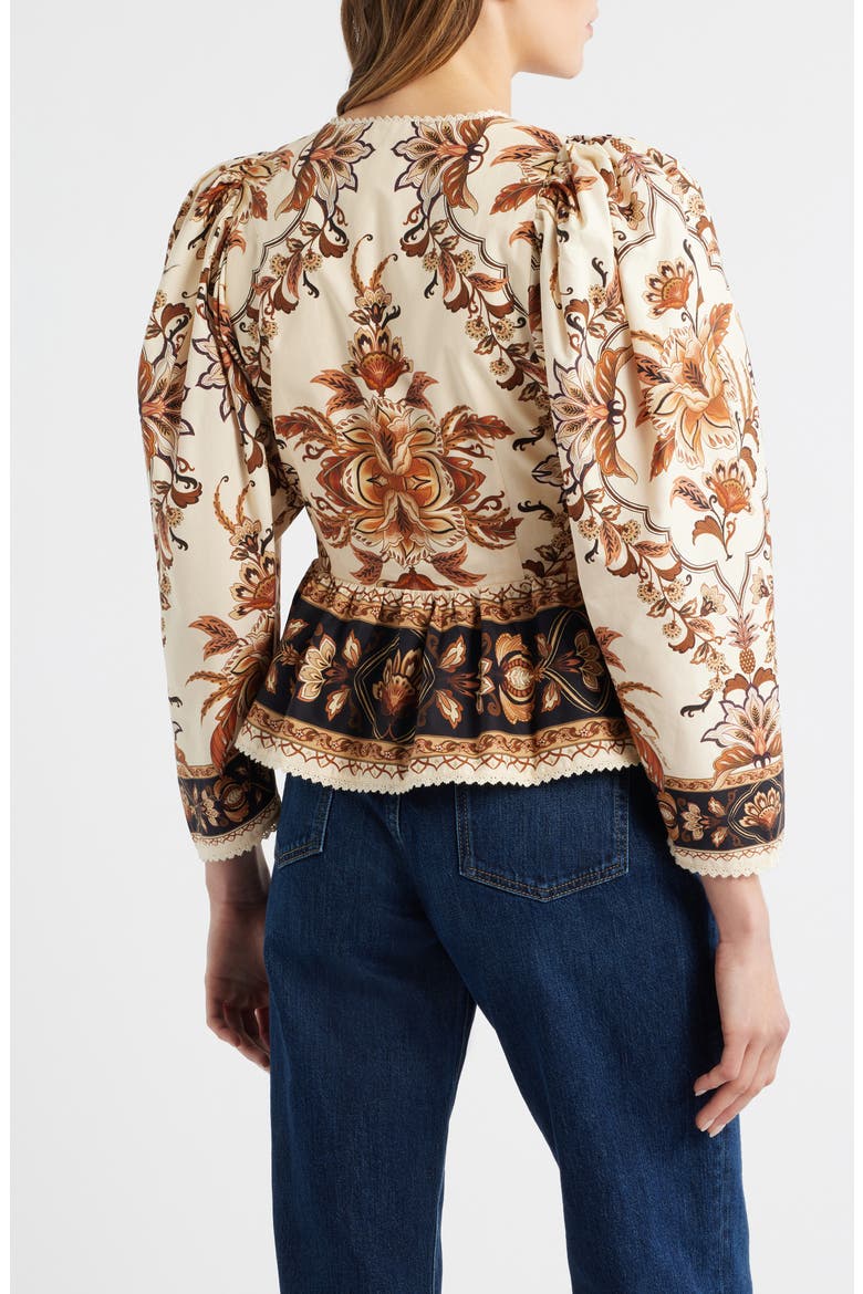 Majestic Garden Cotton Top, Alternate, color, SAND