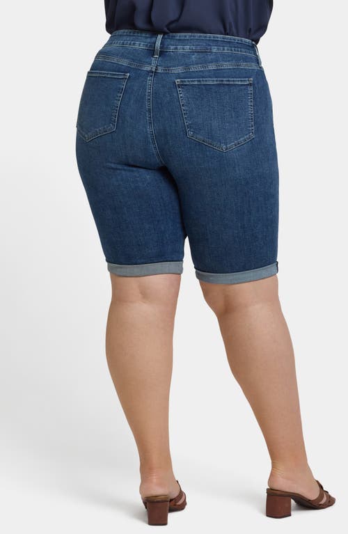 Nydj Briella Roll Cuff Jean Shorts In Valencia Surf In Valencia Surf