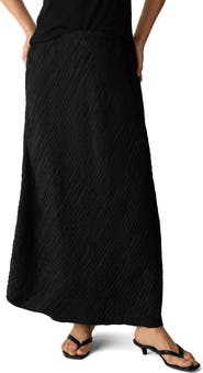 Eileen Fisher Stretch Silk Bias Cut Midi Skirt