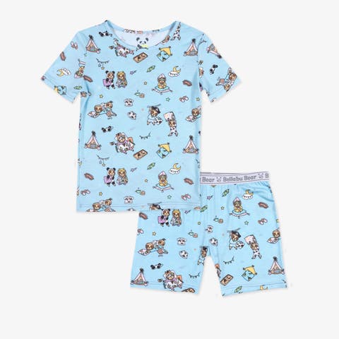Sloth Pajama Party Kids 2-Piece Short Sleeve & Shorts Pajama Set
