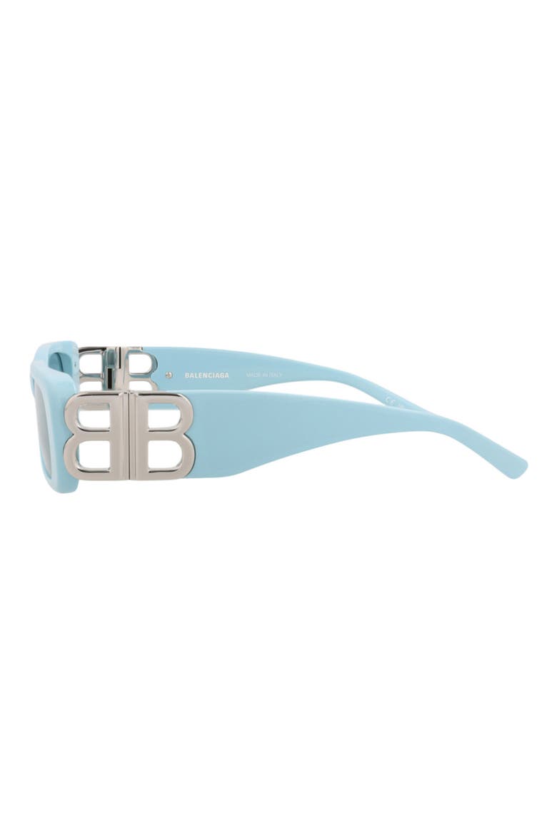 51mm Rectangle Sunglasses, Alternate, color, BLUE SILVER LIGHT BLUE