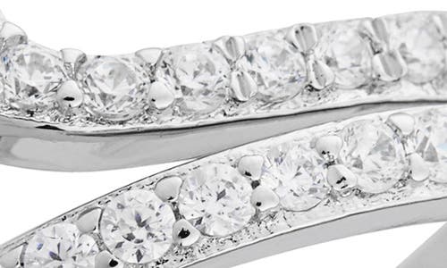 Nordstrom Rack Cubic Zirconia Pavé Coil Ring In Silver