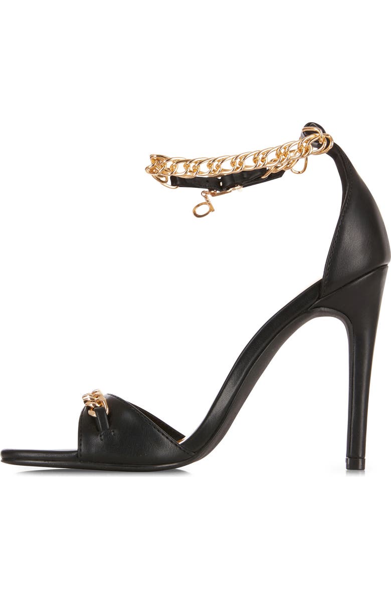bebe Chain Trim Stiletto Sandal, Alternate, color,