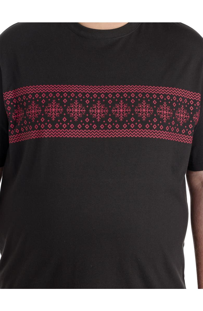 Harbor Bay by DXL Big & Tall Fair Isle Moisture-Wicking T-Shirt, Alternate, color,