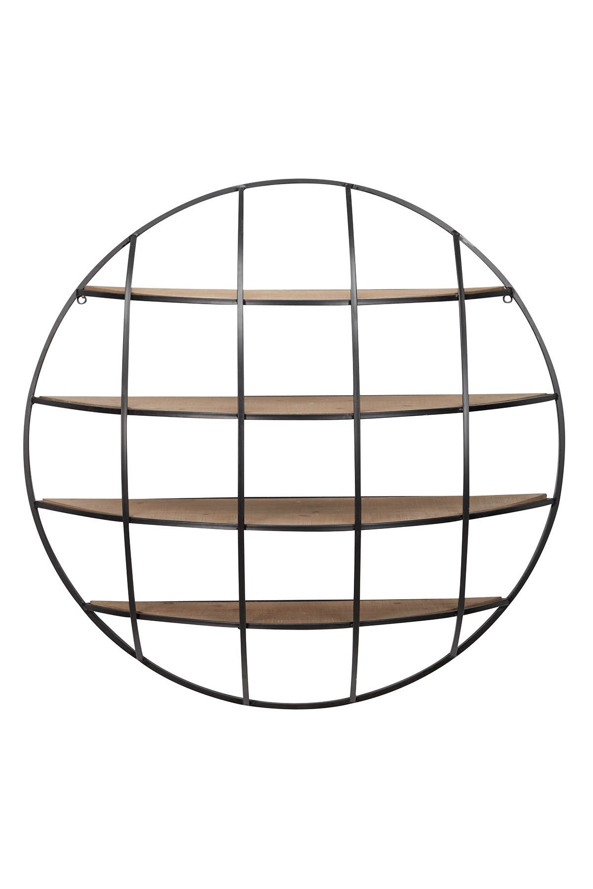 GINGER BIRCH STUDIO Light Brown Metal Industrial Wall Shelf