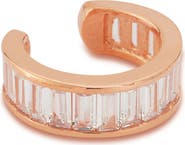 GLAZE JEWELRY 14k Rose Gold Plated Cubic Zirconia Ear Cuff