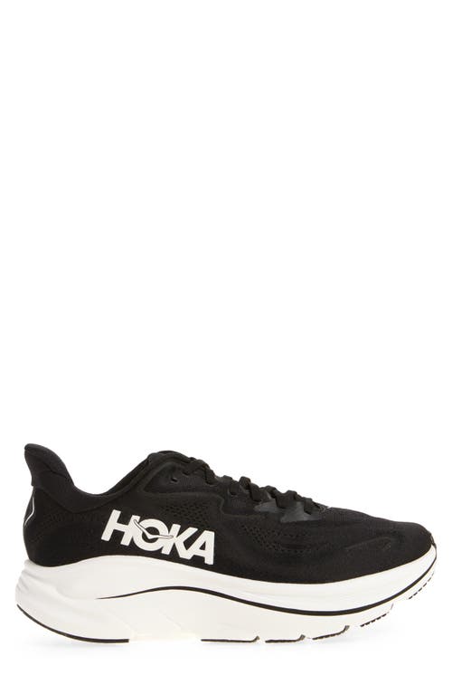 Hoka Men's Clifton 10 Sneakers In Black White In Black/white
