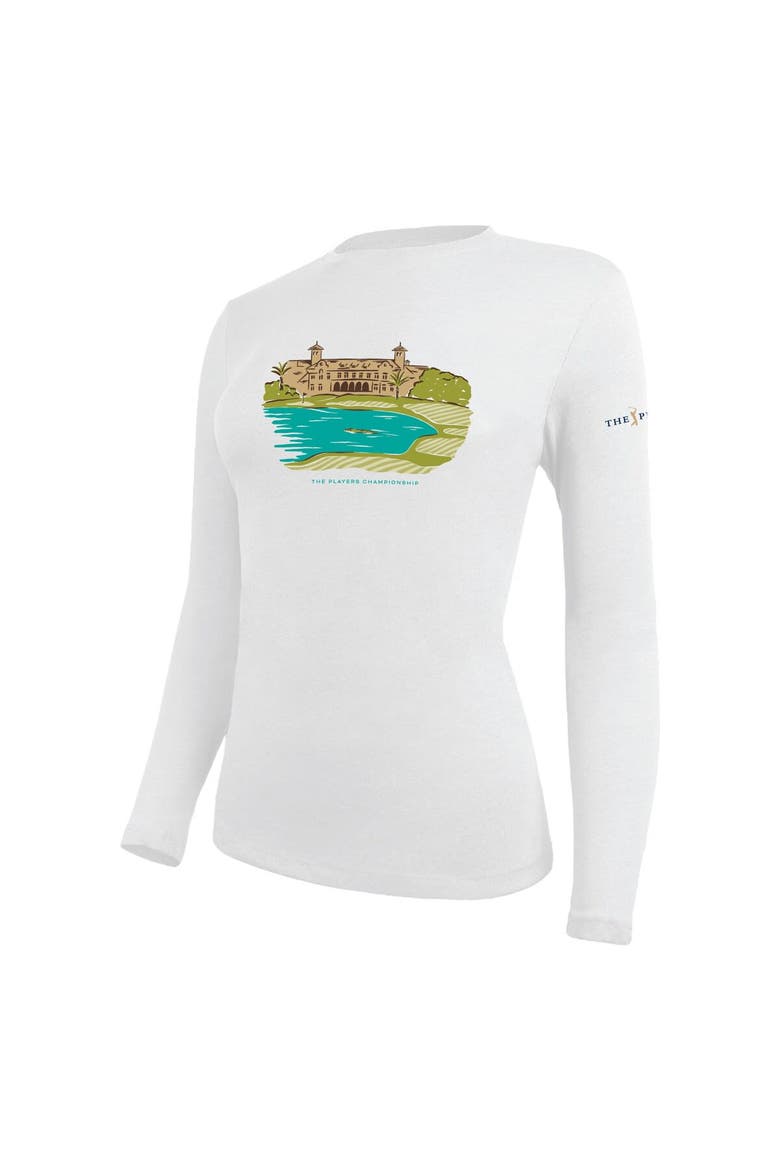 Women's Ahead  White THE PLAYERS Clubhouse Chelsea Long Sleeve T-Shirt, Alternate, color, White