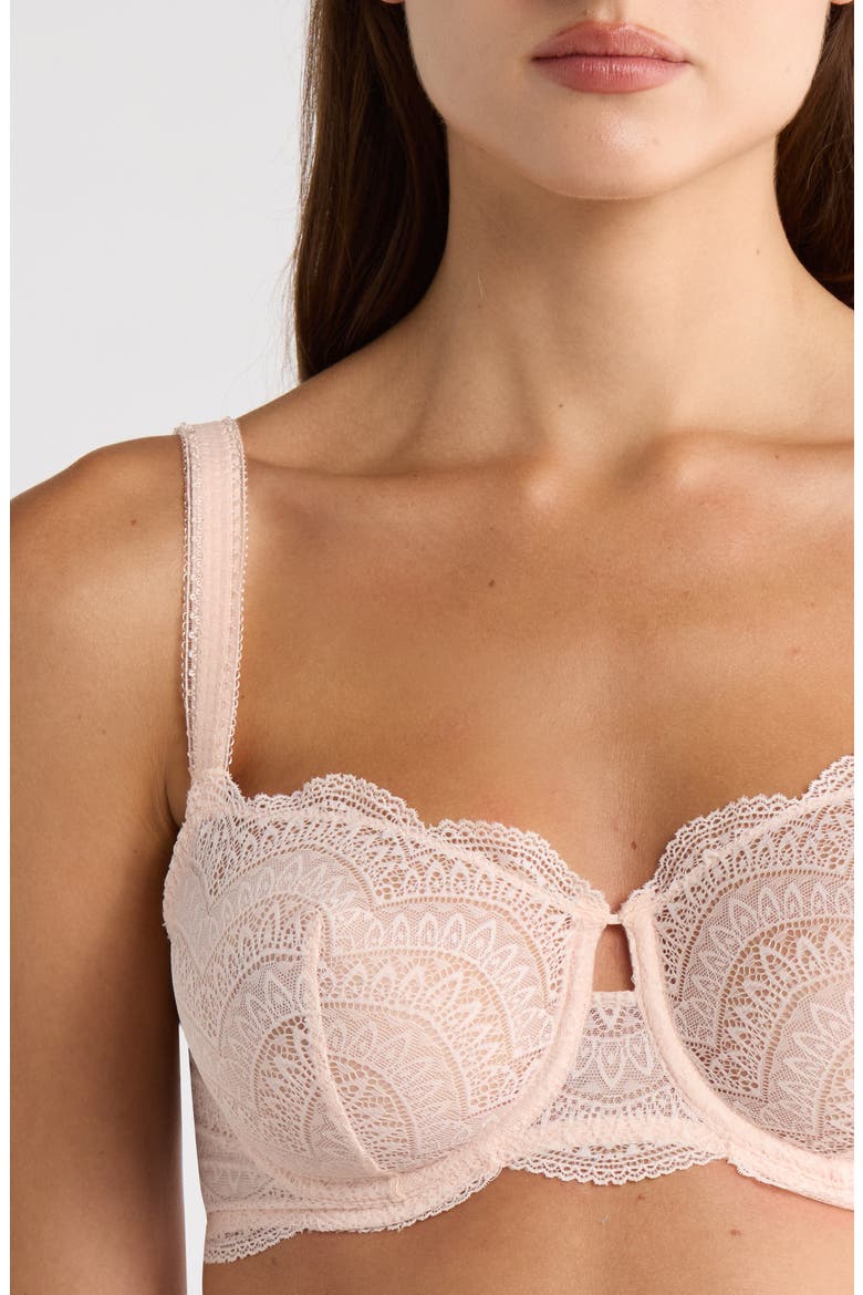 Karma Underwire Lace Demi Bra, Alternate, color, PETAL POWDER