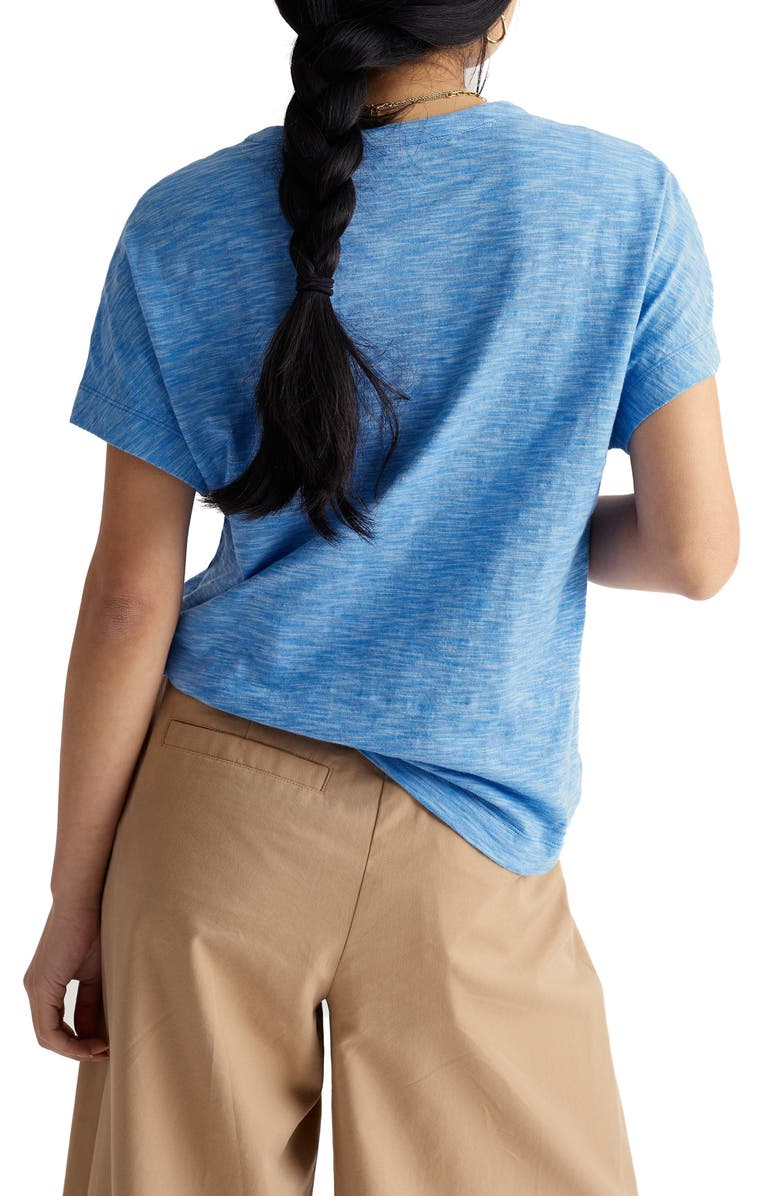 Seasalt Cornwall Tor Grass Organic Cotton Knit Button-Up Shirt, Alternate, color, Ladder Spring Sky