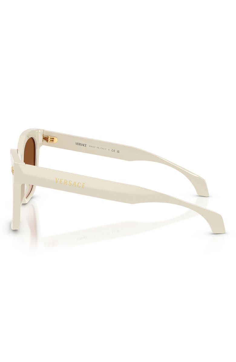 Versace 55mm Square Sunglasses, Alternate, color, White Talc / Brown Gradient