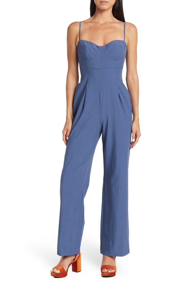 Wide Leg Jumpsuit, Main, color, DENIM BLUE