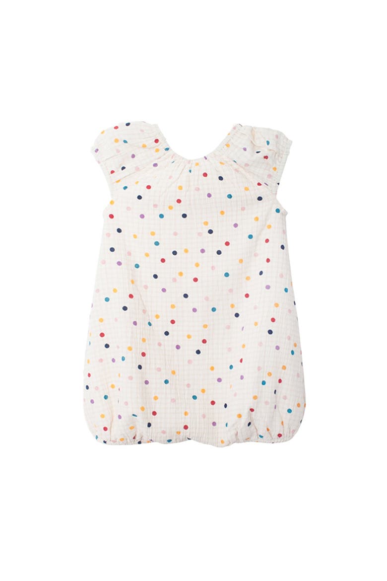 Confetti Cutie Cap Sleeve Romper, Alternate, color, Beige