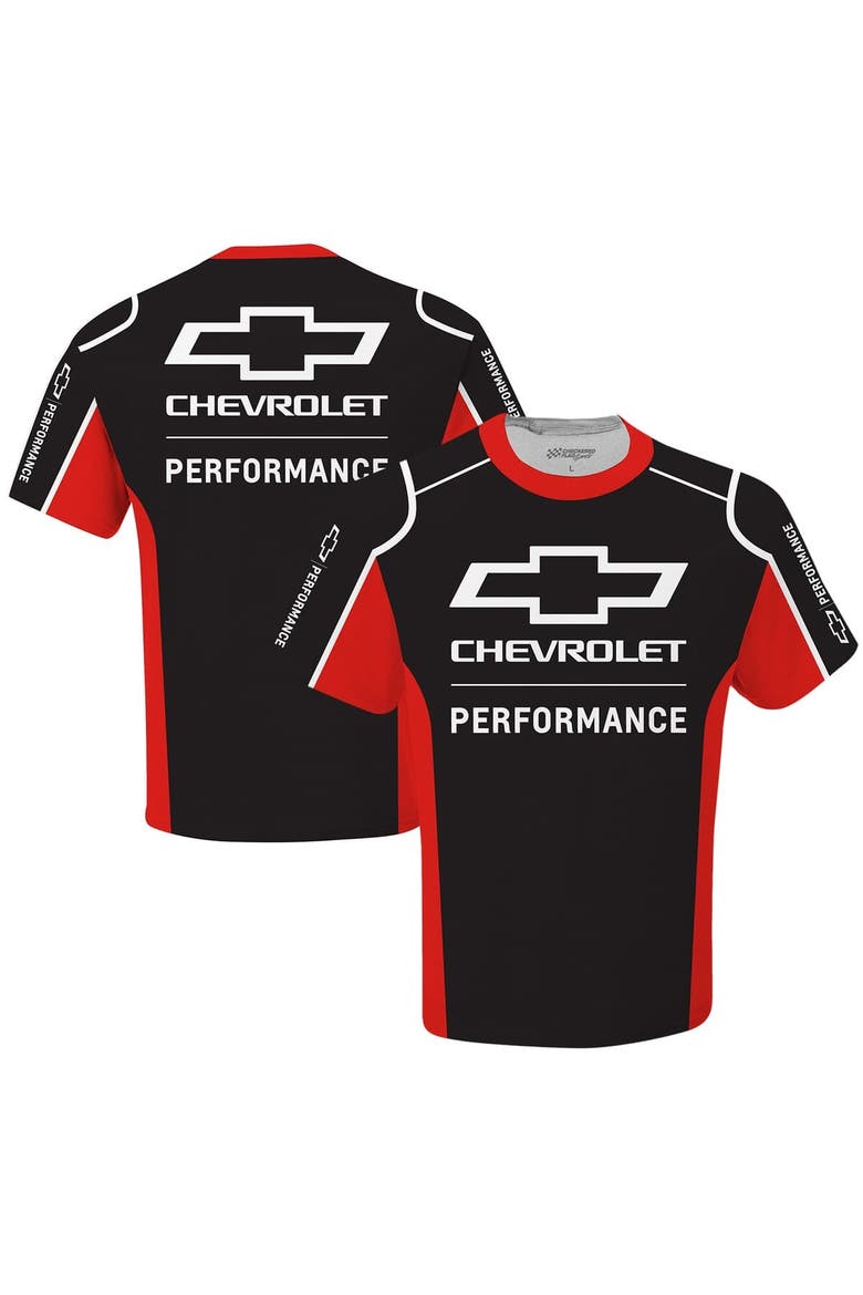 Men's Checkered Flag Sports  Black Chevrolet Uniform T-Shirt, Main, color, Black