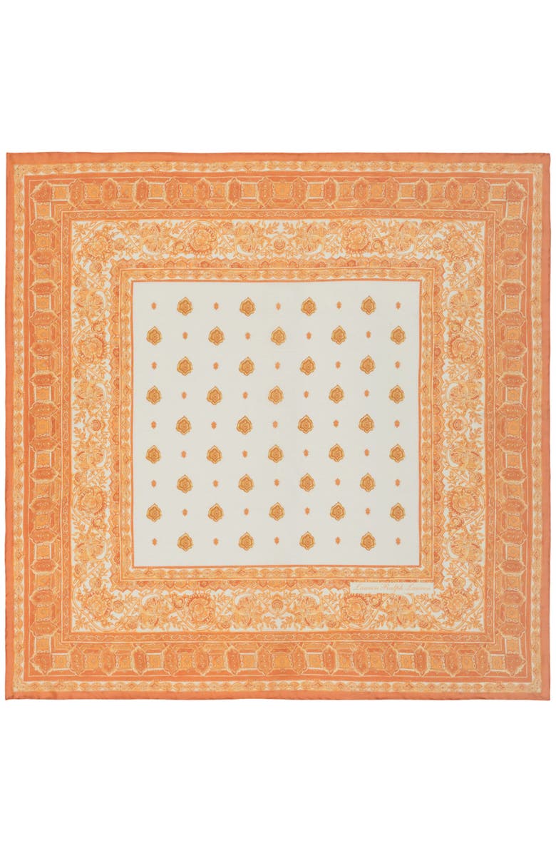 Polo Ralph Lauren Floral Paisley Square Scarf, Alternate, color, Cream