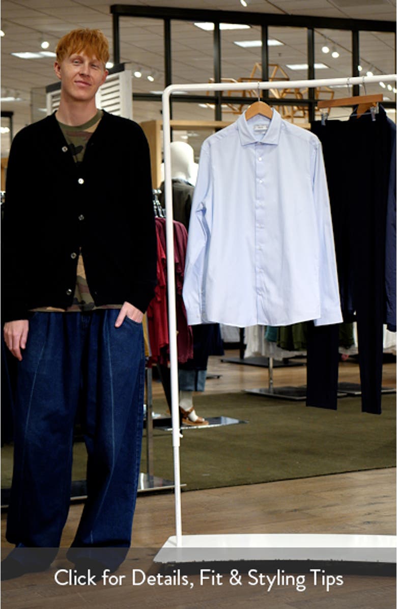 Slim Fit Cotton Poplin Suit Button-Up Shirt, sales video thumbnail