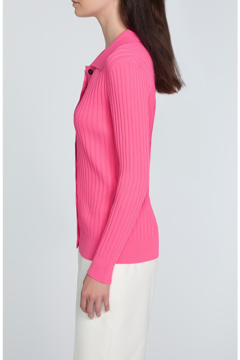 The Mariella Rib Cardigan, Alternate, color, HAUTE PINK