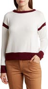 GO COUTURE Spring Varsity Long Sleeve Top