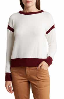 GO COUTURE Spring Varsity Long Sleeve Top