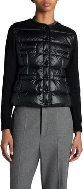 Moncler Mixed Media Down Cardigan