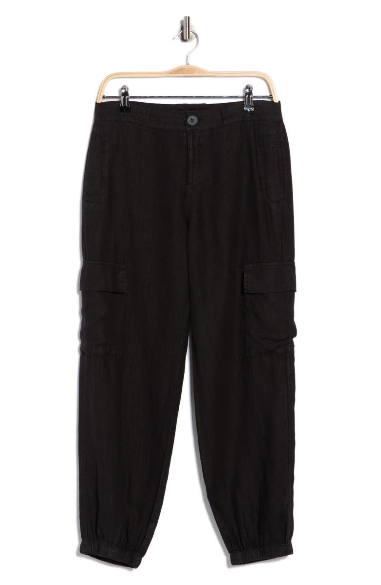 Sanctuary Take Over Linen Joggers, Main, color, Black