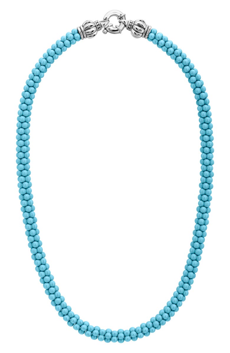 LAGOS Blue Caviar Ceramic Rope Necklace, Main, color, 