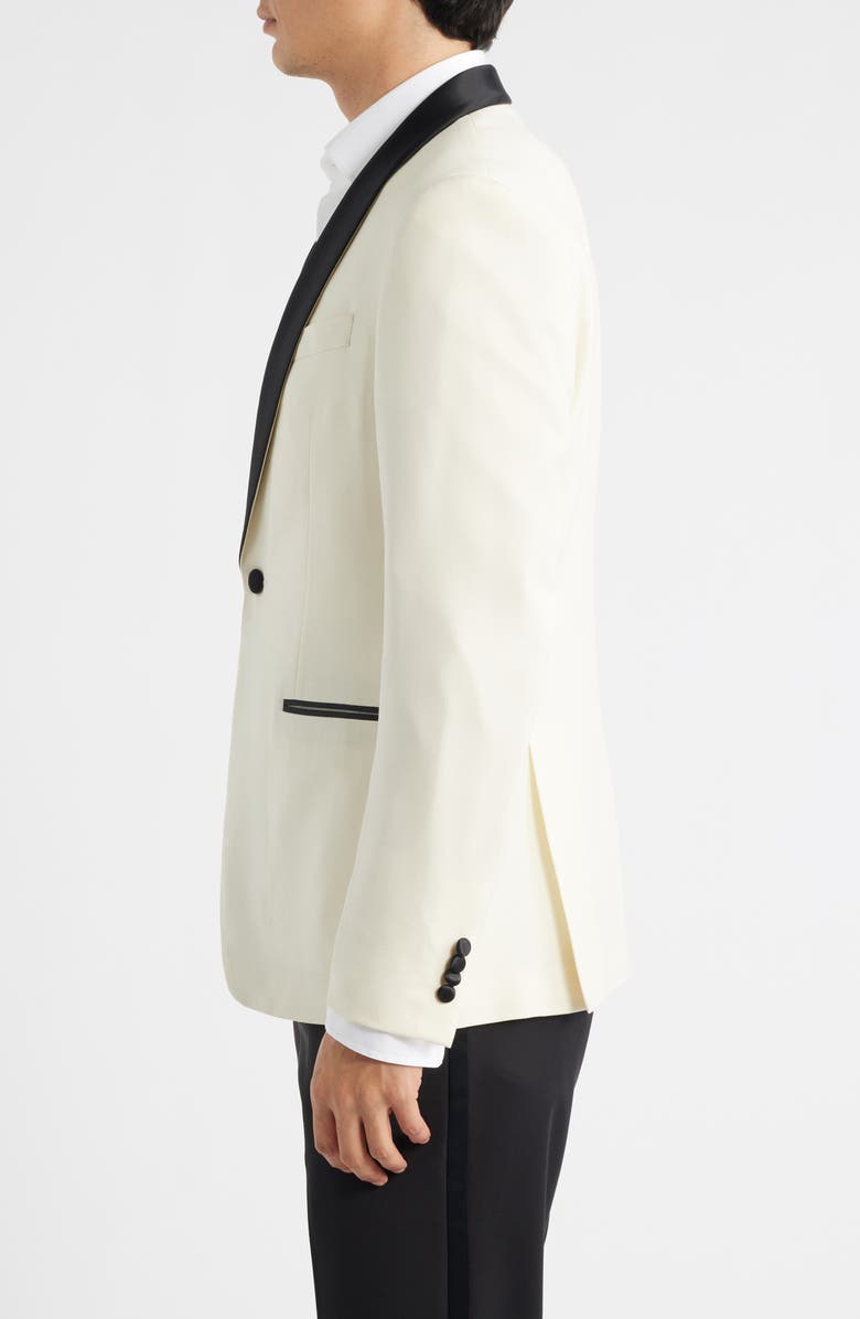 John Varvatos Star USA Brooklyn Off White Virgin Wool Dinner Jacket, Alternate, color, Cream