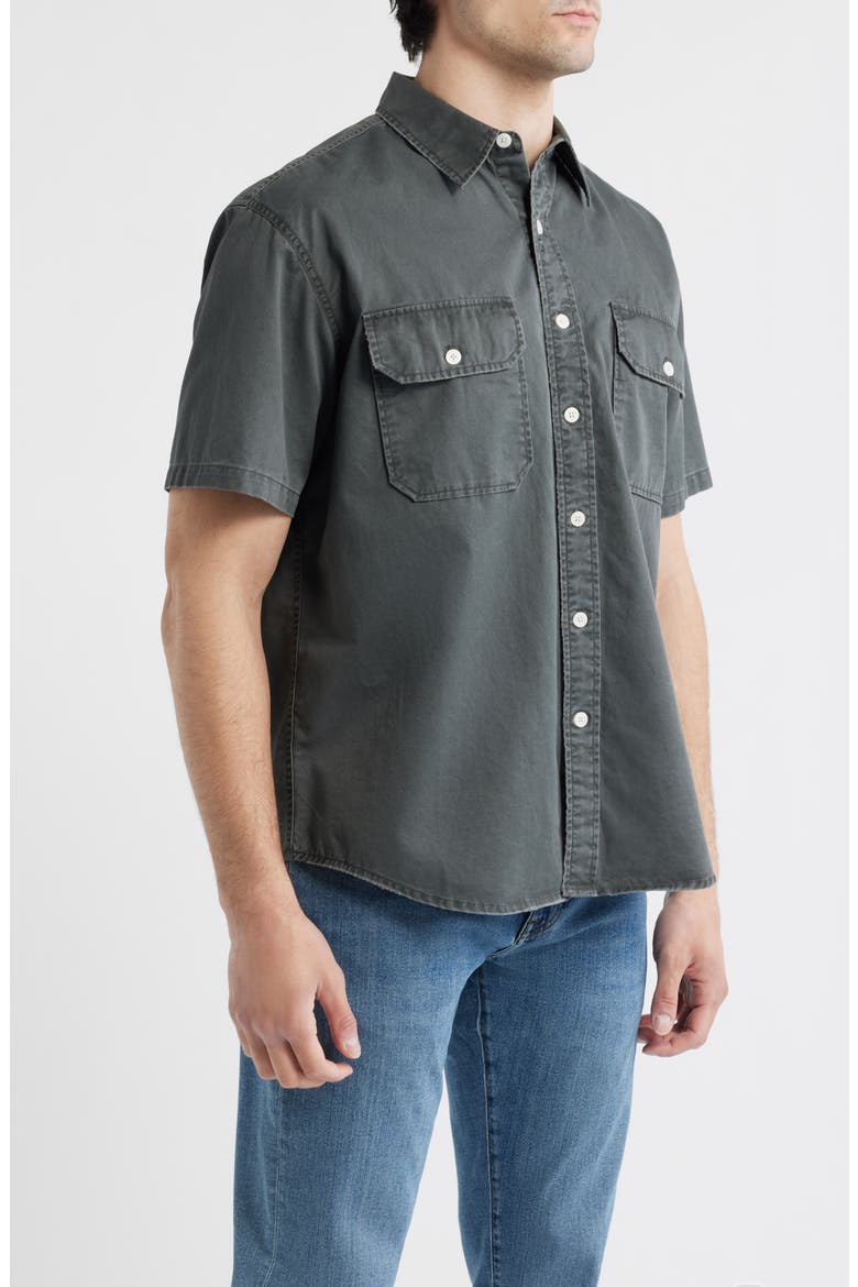 Blueprint Short Sleeve Button-Up Work Shirt, Alternate, color, WASHED BLACK