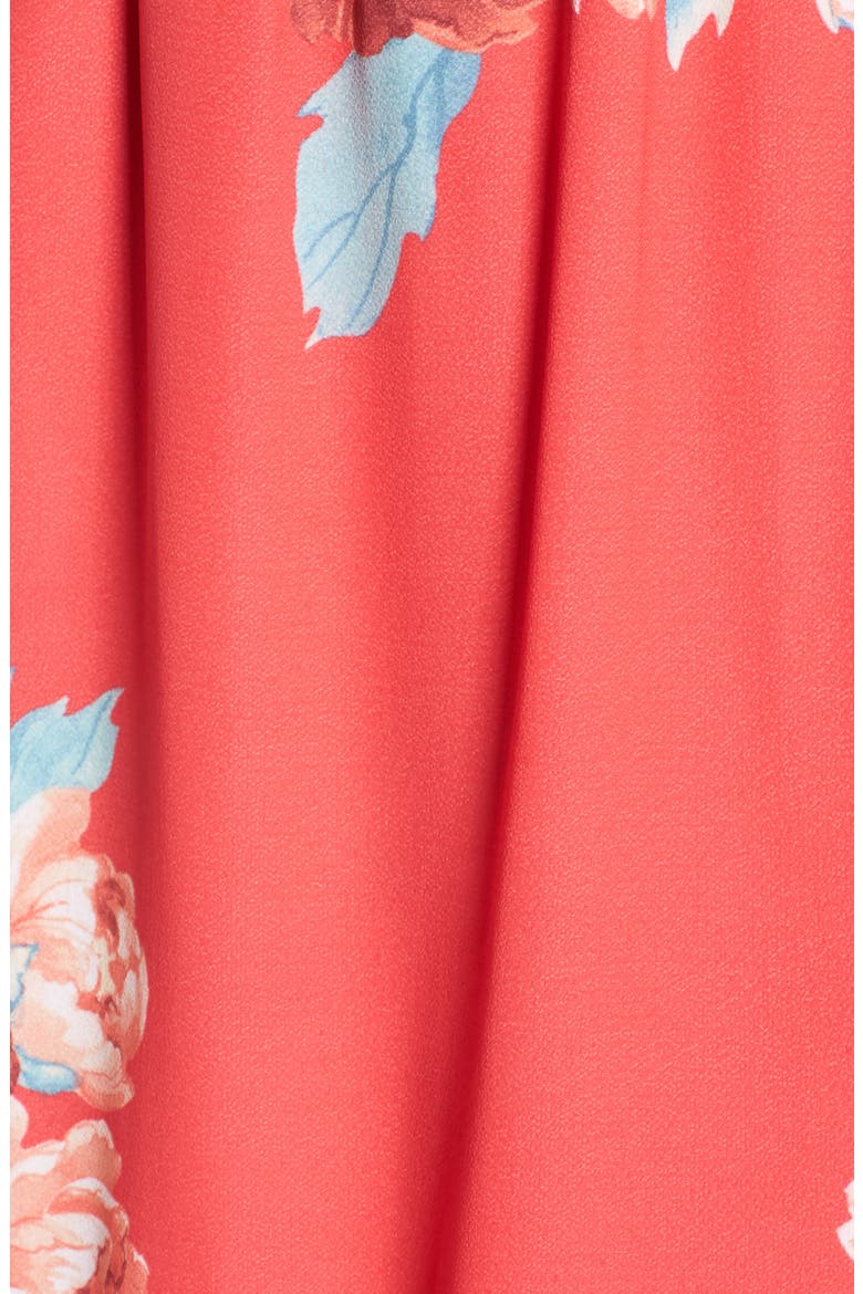 Off the Shoulder Maxi Dress, Alternate, color, RED FLORAL