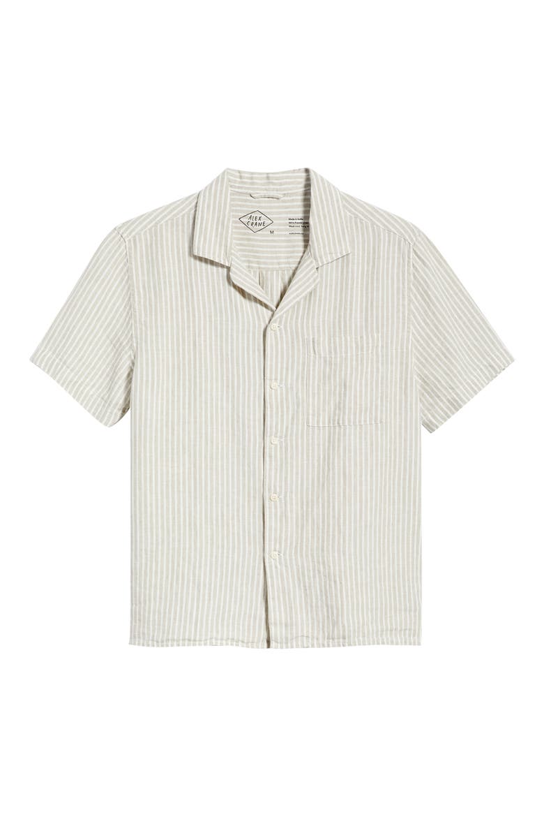 Organic Linen Camp Shirt, Alternate, color, SALTLINES