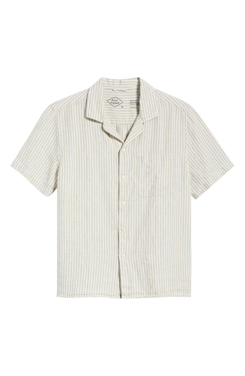 ALEX CRANE Organic Linen Camp Shirt, Main, color, Saltlines