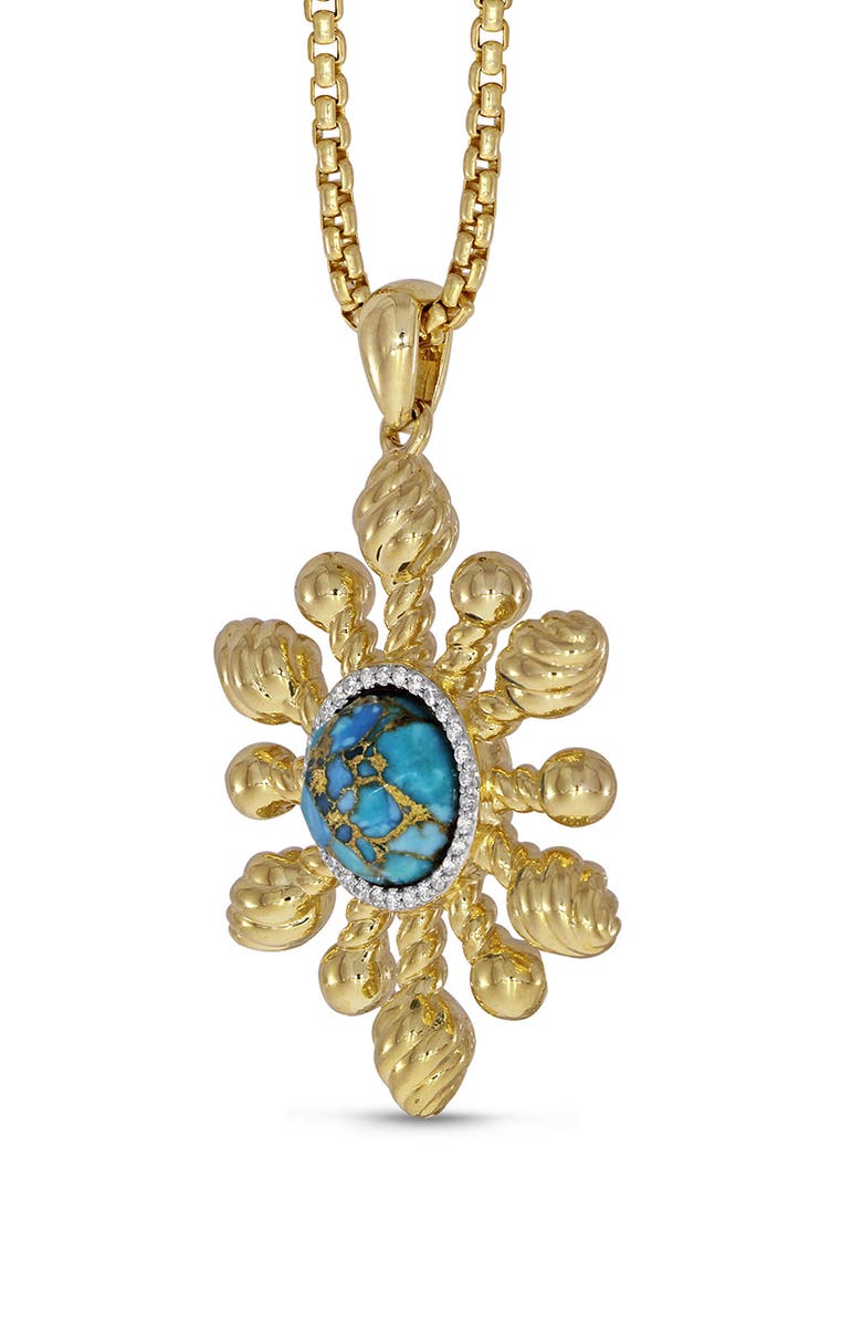 LuvMyJewelry Sunny Side Up Pendant Necklace, Alternate, color, 14Kt Gold Vermeil On Sterling
