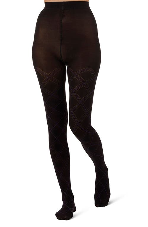 Memoi Diamond Opaque Tights