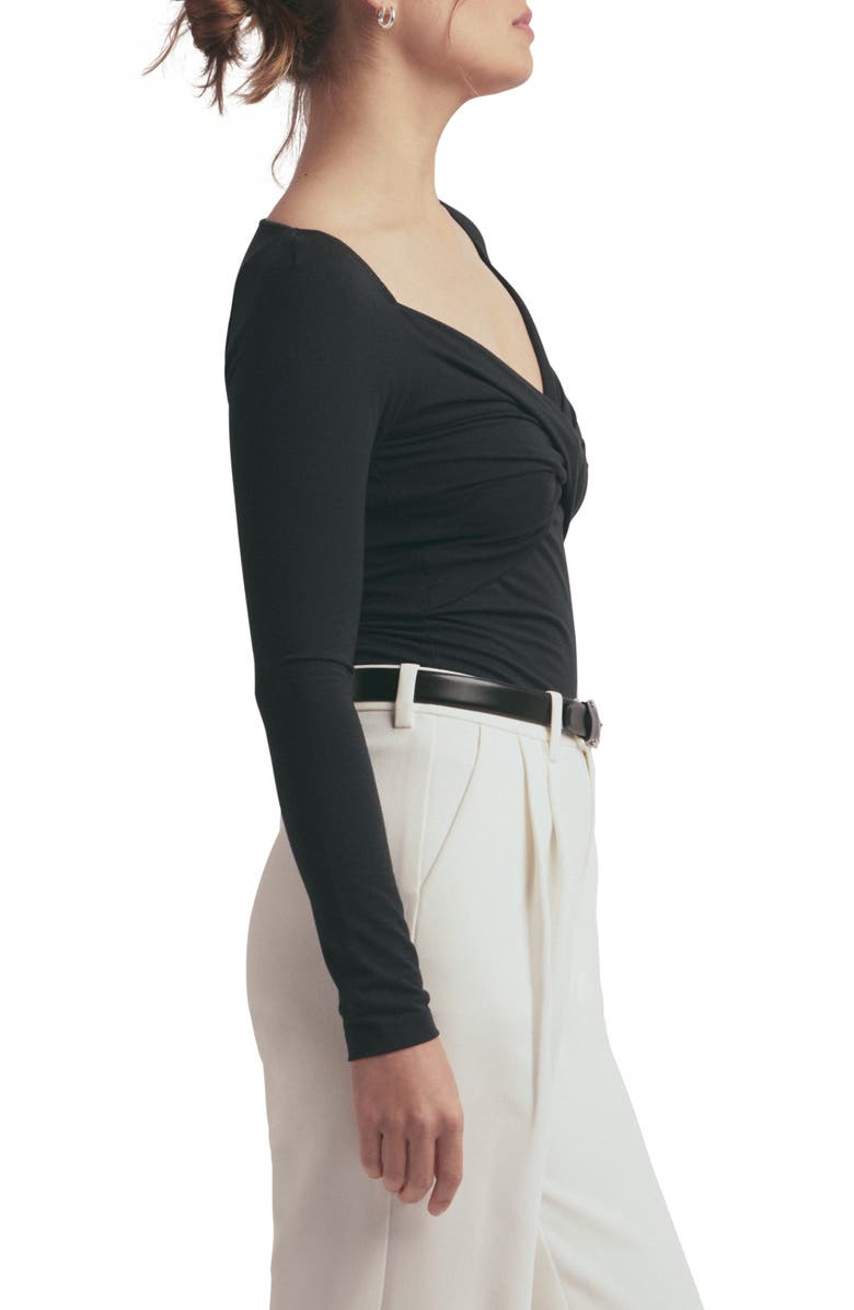 Favorite Daughter The Rose Long Sleeve Knit Top, Alternate, color, Black